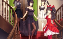 brunettes kara no kyoukai tsukihime fatestay night tohsaka rin gloves dress flowers indoors blue ey Wallpaper
